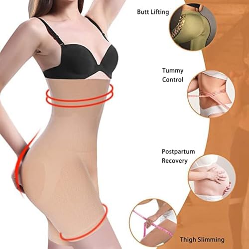 GITGRNTH Women's High-Waisted Tummy Control Shapewear Shorts - Seamless Body Shaper with Firm Waist Cinching and Slimming Support (1, Long Skin) - Image 3