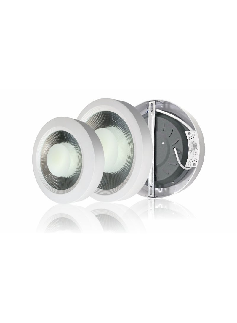 MD 30W Round Surface Mount LED Ceiling Light, 2400LM Flushmount Panel, No Drill Needed for Corridor Hallway Bedroom, 220V-240V, 22cm - Image 3