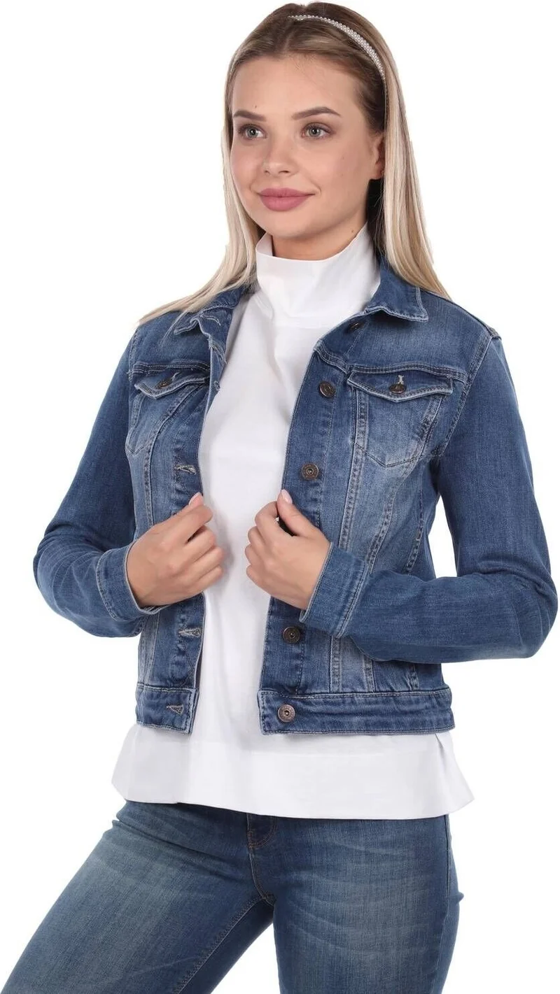 باني جينز Pocket Detailed Women's Jean Jacket