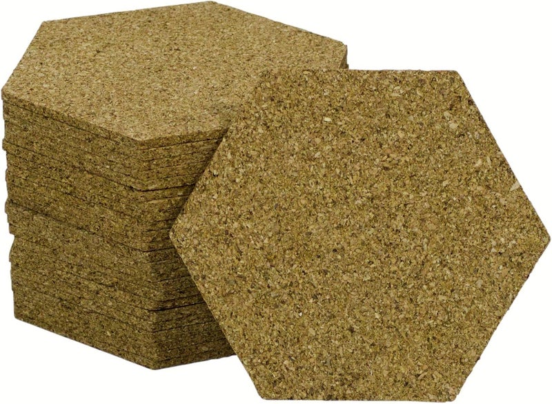 Iconikal Hexagon Cork Coasters 18Inch Thick 24Count - Image 1