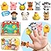 Oriate Animal Farm Finger Puppets Bath Toys for Kids with Storage Bags Toddler Toys for Story Time Stuffer with Puppet Theater Toddler Travel Kit Valentines Gifts Easter Eggs Fillers 12m 10Pcs - Image 3