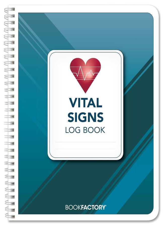 BookFactory Vital Signs Log Book, 8.5" x 11" Wire-O, 104 Pages - Image 1