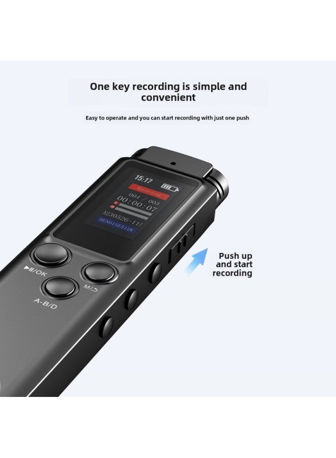 Portable High Definition Noise Reduction Digital Recording Pen For Training Meetings And Learning Voice Controlled Recorder-Color:Black-Capacity:128GB - Image 4
