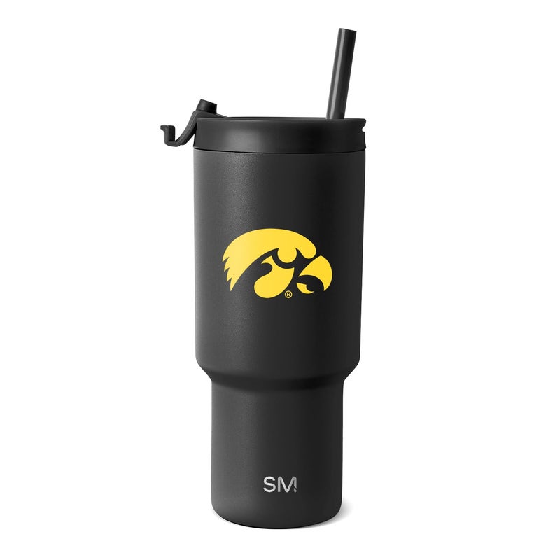 Simple Modern Officially Licensed Collegiate Iowa Hawkeyes 30 oz Tumbler with Flip Lid and Straws Insulated Cup Stainless Steel Gifts for Men Women Trek Collection University of Iowa - Image 2