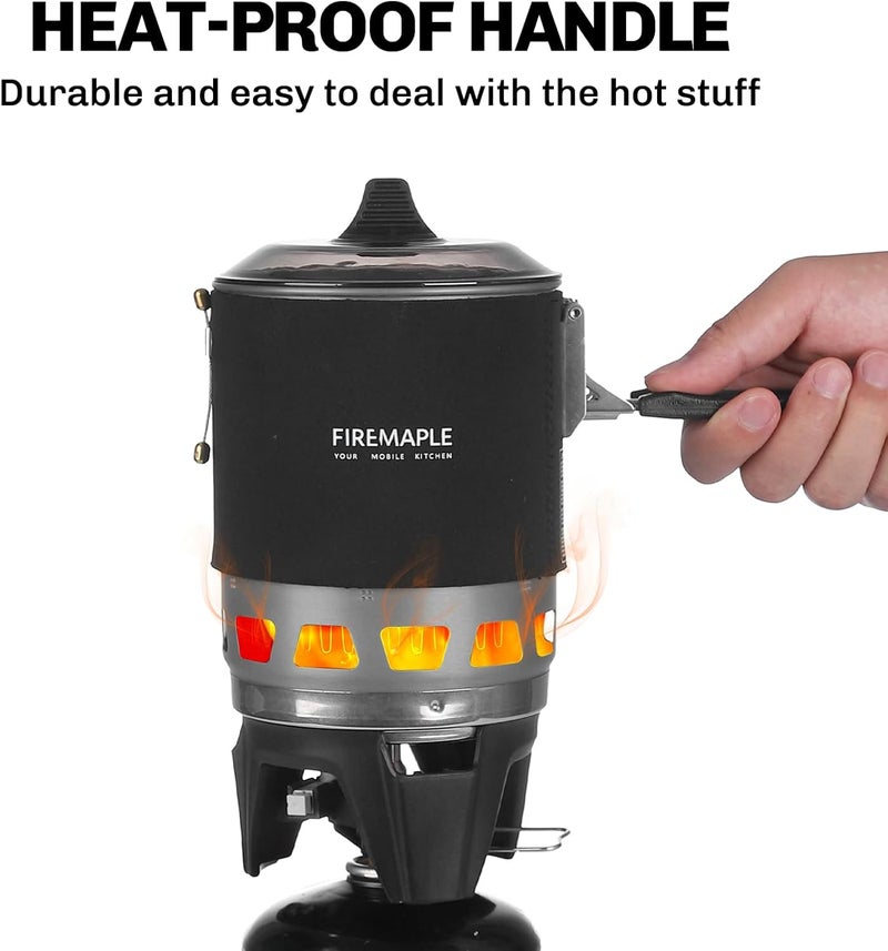 Fire-Maple "Fixed Star 3" Personal Cooking System | Pot/Jet Burner Stove System with Electric Ignition | Ideal for Hiking, Camping, Backpacking, Fishing, Hunting Trips and Emergency Use, Black - Image 3