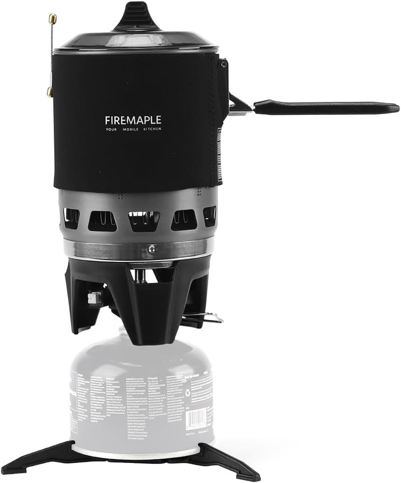 Fire-Maple "Fixed Star 3" Personal Cooking System | Pot/Jet Burner Stove System with Electric Ignition | Ideal for Hiking, Camping, Backpacking, Fishing, Hunting Trips and Emergency Use, Black - Image 1