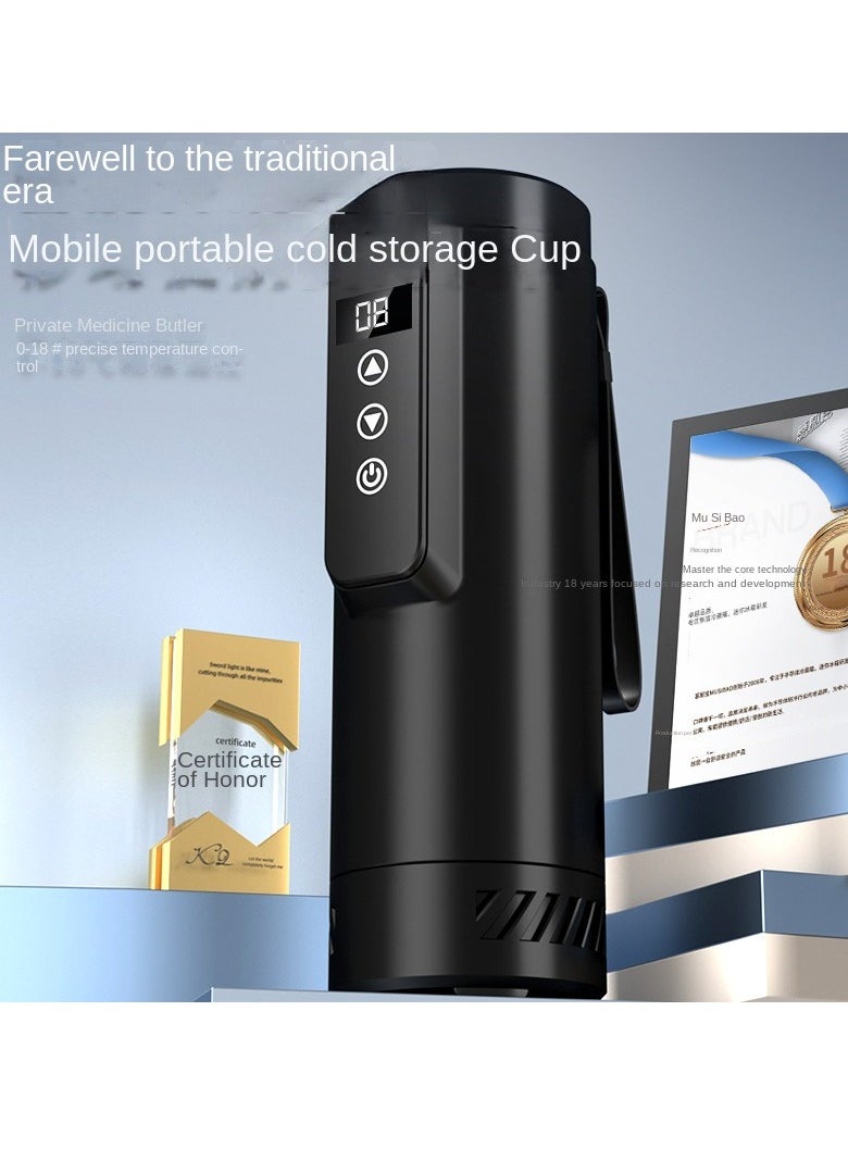 Generic - Portable Cooling Cup - 0-18°C Digital Temperature Controlled Mini Refrigerator for Insulin, Growth Hormone, and Interferon | USB Powered, 30 Hours Cooling, Holds 5 Insulin Pens | Travel Friendly Insulated Case with Carrying Case - Image 1