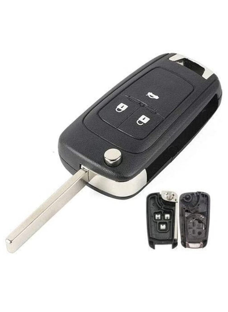 Rubik 3 Button Remote Control Cover Uncut Key FOB Shell Case For Chevrolet Camaro Cruze Chevy Equinox Sonic Terrain (No Remote Chip) - Image 1