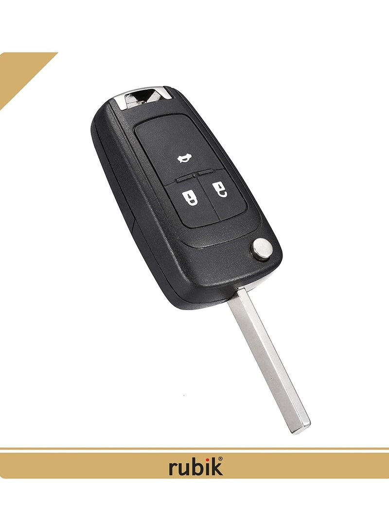 Rubik 3 Button Remote Control Cover Uncut Key FOB Shell Case For Chevrolet Camaro Cruze Chevy Equinox Sonic Terrain (No Remote Chip) - Image 4