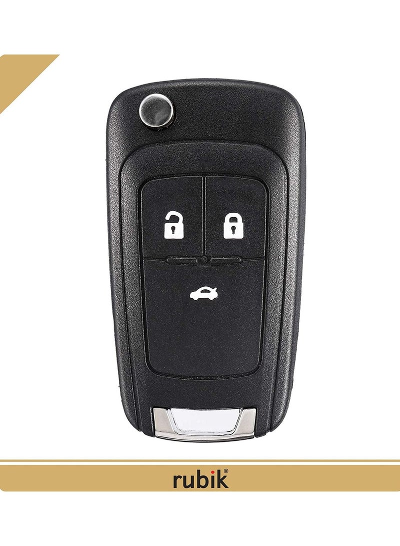 Rubik 3 Button Remote Control Cover Uncut Key FOB Shell Case For Chevrolet Camaro Cruze Chevy Equinox Sonic Terrain (No Remote Chip) - Image 5