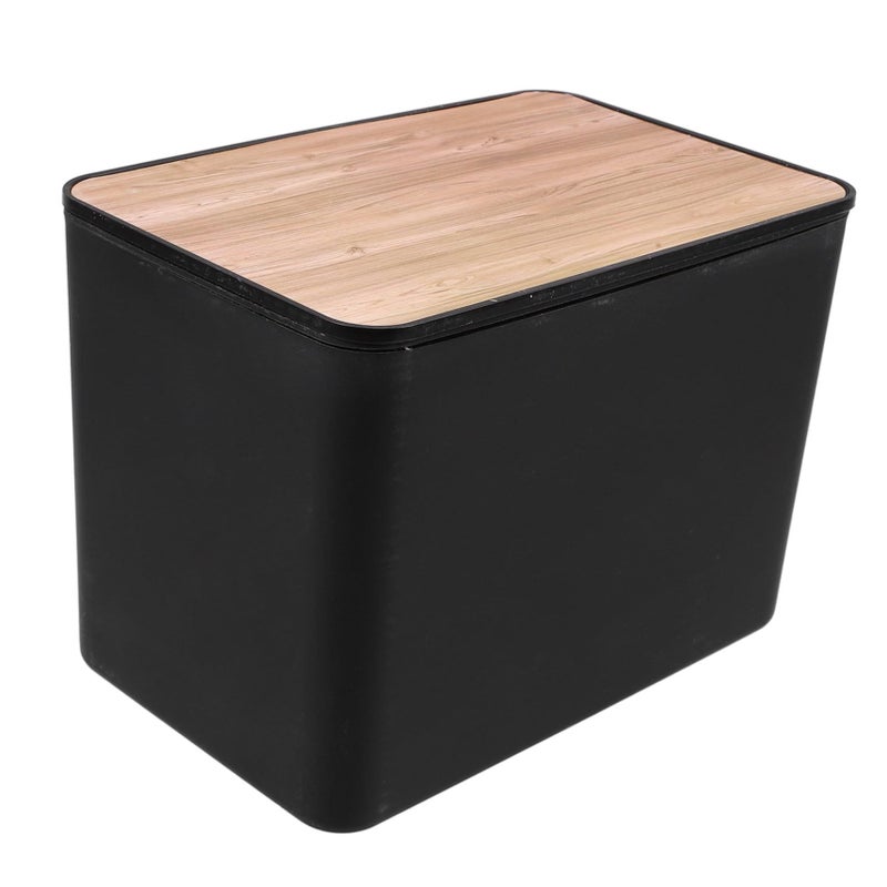 Black Wood Grain Tissue Holder Napkin Dispenser for Bathroom Kitchen Home Decor - Image 2