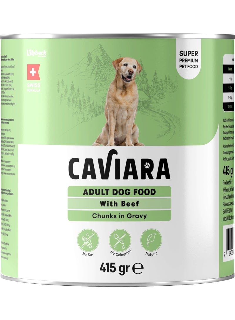 Caviara Can Food for Adult Dogs with Beef CIG  415 gr