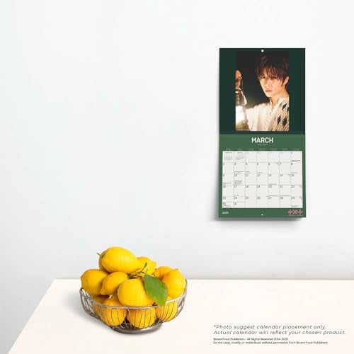 Browntrout TXT OFFICIAL | 2025 7 x 14 Inch Monthly Mini Wall Calendar | BrownTrout | K-Pop Korean Boy Band Temptation - Image 2