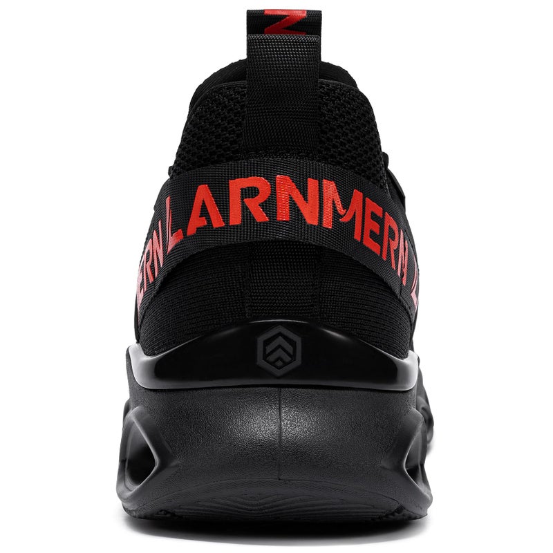 LARNMERN Steel Toe Shoes for Women Safety Shoes Work Sneakers Comfortable Safety Toe Sneakers Work Lightweight Colorful Zapatos de Seguridad (8.5,Red) - Image 3