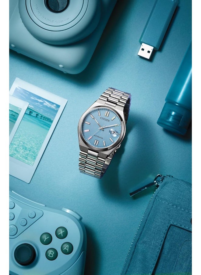 سيتيزن ساعة تسويوسا للرجال، أوتوماتيكية تناظرية، بمينا أزرق - NJ0151-53L - Image 5