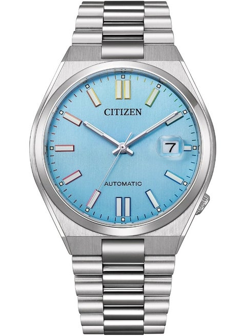 ساعة تسويوسا للرجال، أوتوماتيكية تناظرية، بمينا أزرق - NJ0151-53L