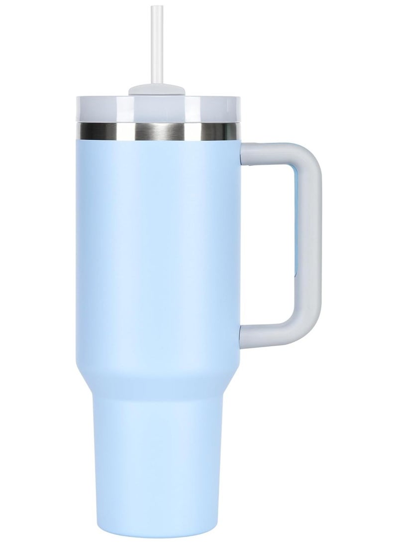 بيتشو كوب بهلوان معزول بالفراغ مع قش 40 أونصة باللون الأزرق - Image 1