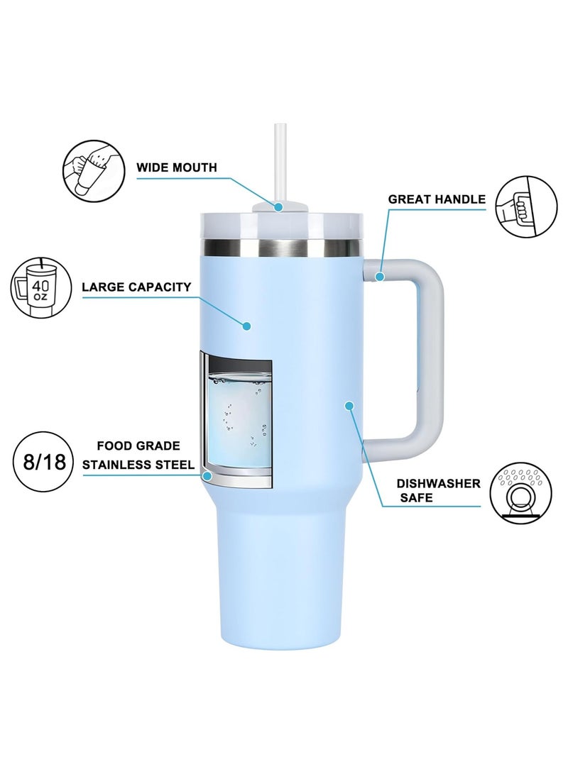 بيتشو كوب بهلوان معزول بالفراغ مع قش 40 أونصة باللون الأزرق - Image 3
