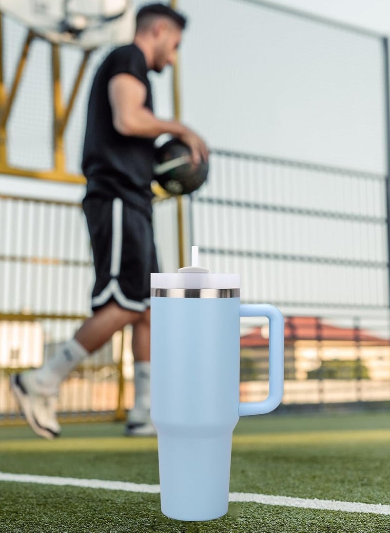 بيتشو كوب بهلوان معزول بالفراغ مع قش 40 أونصة باللون الأزرق - Image 4