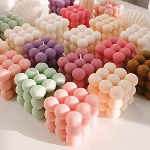 Actvty 3D Bubble Candle Molds - 6 Cavity Bubble Cube Silicone Mold for Candles Soap Making, Bubble Cake Mold for Baking Dessert Mousse Cake Jelly Ice Cream - Image 2