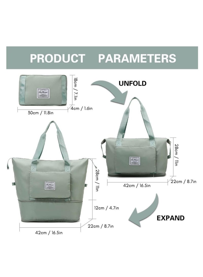 Foldable Luggage Bags with Large Wheels - Lightweight Storage Travel Duffel Bag for Small Delicious and Wet Luggage, Waterproof Portable Sports Travel Bag - Image 5