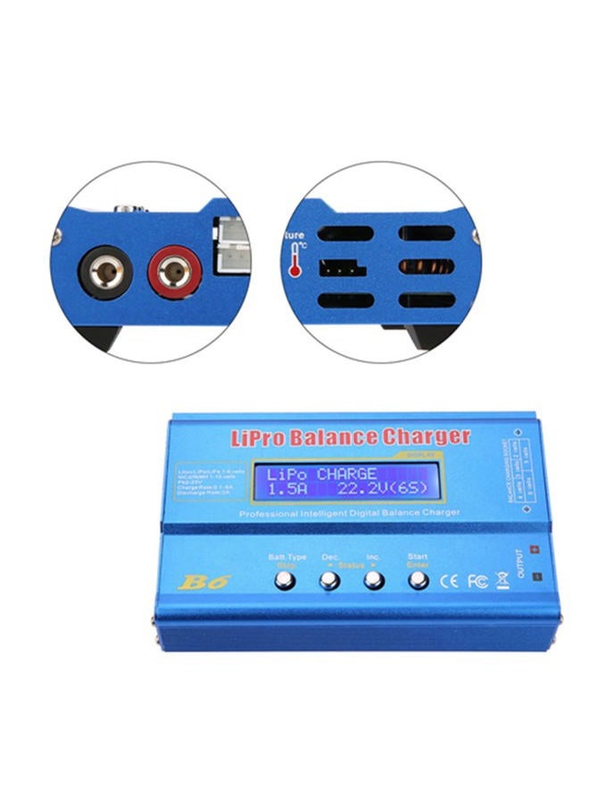 Walfront B6 LiPo Balance Charger Discharger Battery Pack Digital RC Charger Battery Charger Li-Po Li-ion Li-Fe NiMH NiCd Pb Battery 80W (New iMAX B6 LCD Display Digital RC Lipo NiMh) - Image 3