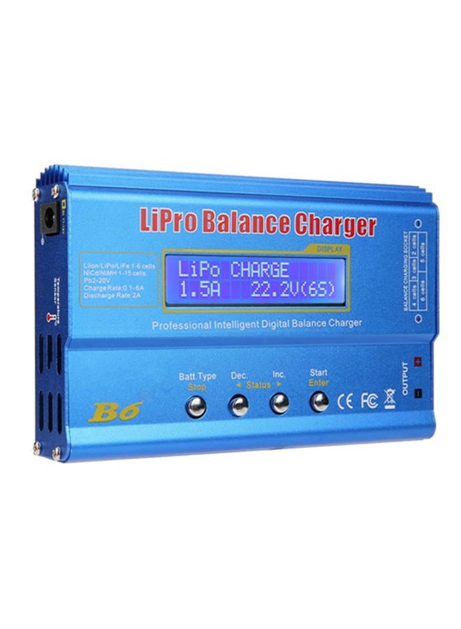 Walfront B6 LiPo Balance Charger Discharger Battery Pack Digital RC Charger Battery Charger Li-Po Li-ion Li-Fe NiMH NiCd Pb Battery 80W (New iMAX B6 LCD Display Digital RC Lipo NiMh) - Image 1