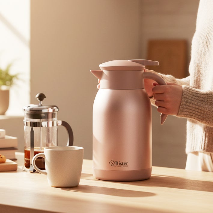 Bister Steel Rose Gold Thermos, Capacity 1 Liter - Image 5