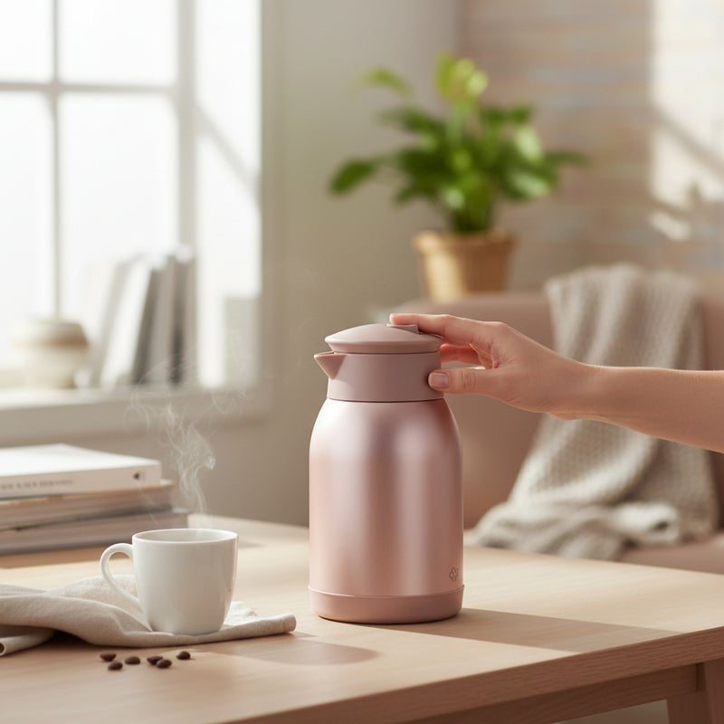 Bister Steel Rose Gold Thermos, Capacity 1 Liter - Image 4