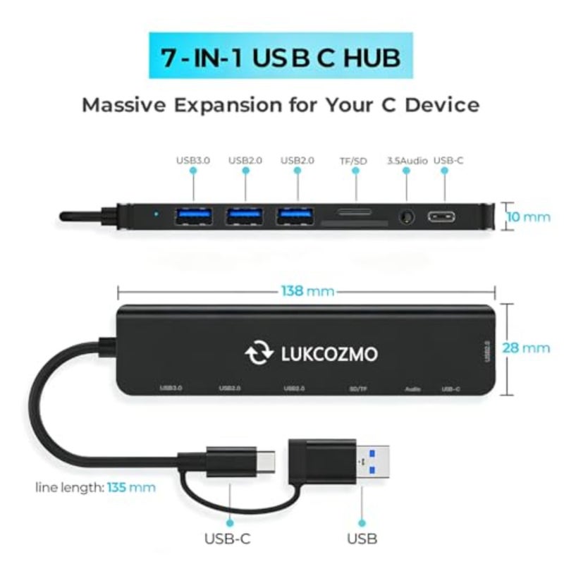 USB C Docking Station with Ethernet, 8 in 1 Docking Station to HDMI Adapter Displayport SD TF Card Reader, USB, 100W PD for USB C Thunderbolt 3 Laptops - Image 4