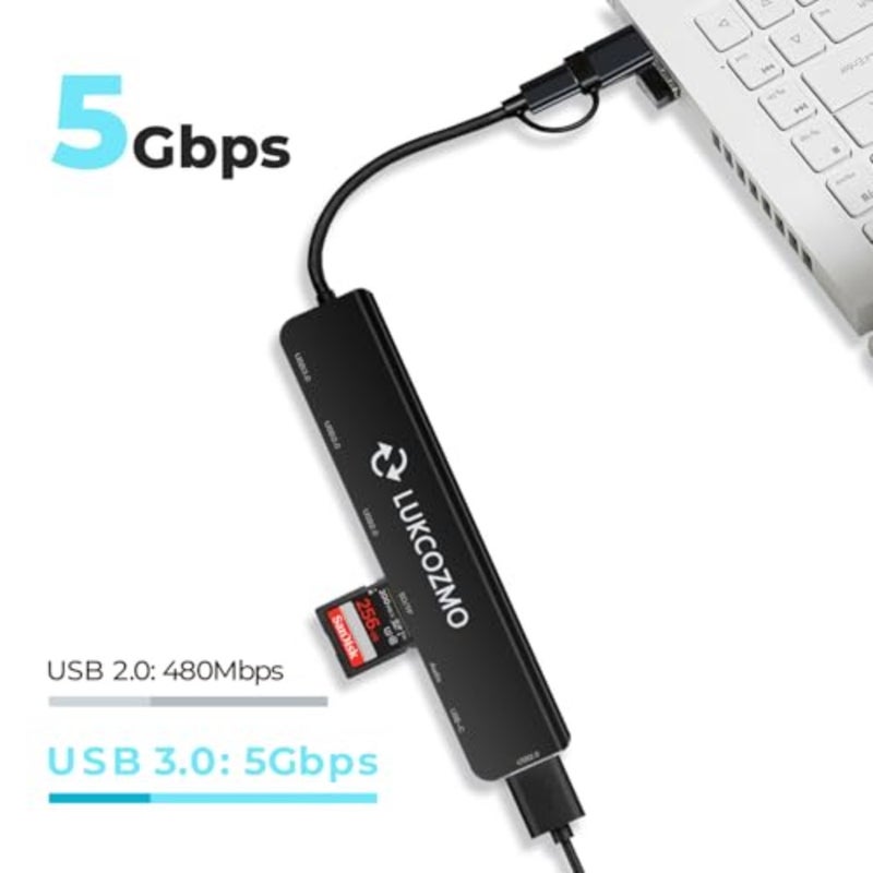 USB C Docking Station with Ethernet, 8 in 1 Docking Station to HDMI Adapter Displayport SD TF Card Reader, USB, 100W PD for USB C Thunderbolt 3 Laptops - Image 2
