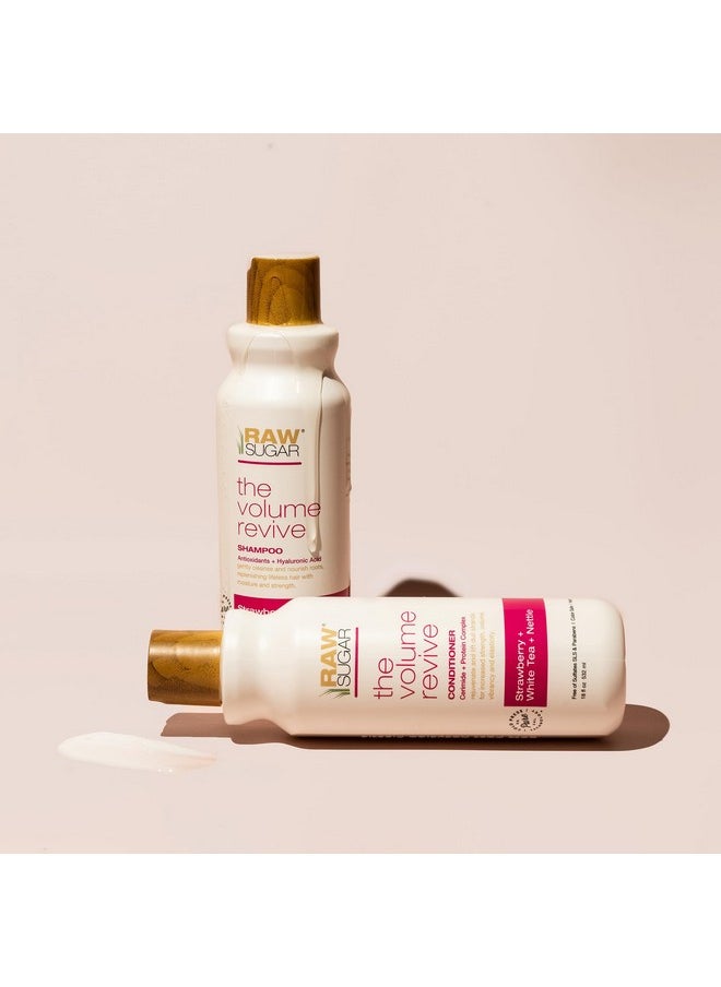 RAW SUGAR - Raw Sugar Volume Revive Shampoo and Conditioner Set (18 Fl. Oz) + Not So Dry Shampoo, Formulated without Sulfates + Parabens, Cruelty Free & Vegan - 18 Fl. Oz. - Image 1