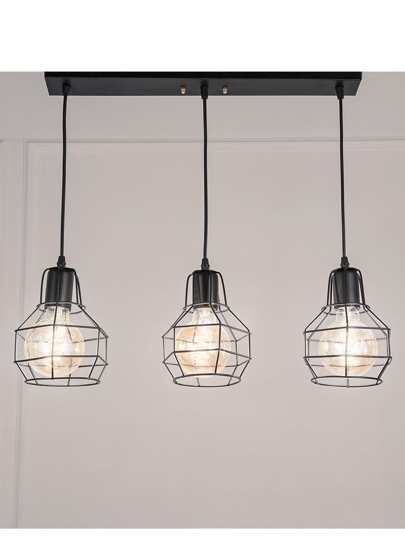 El Rawda Lighting Bomb Fit Line Chandelier  - Black  - Image 1
