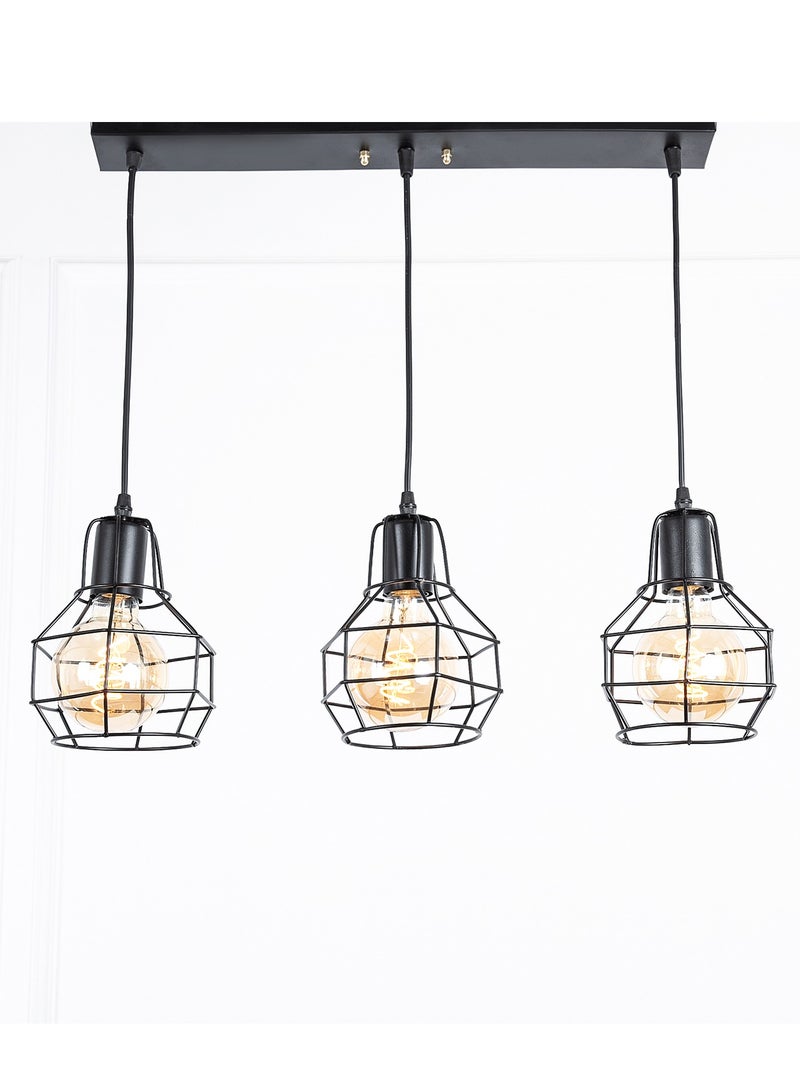 El Rawda Lighting Bomb Fit Line Chandelier  - Black  - Image 2