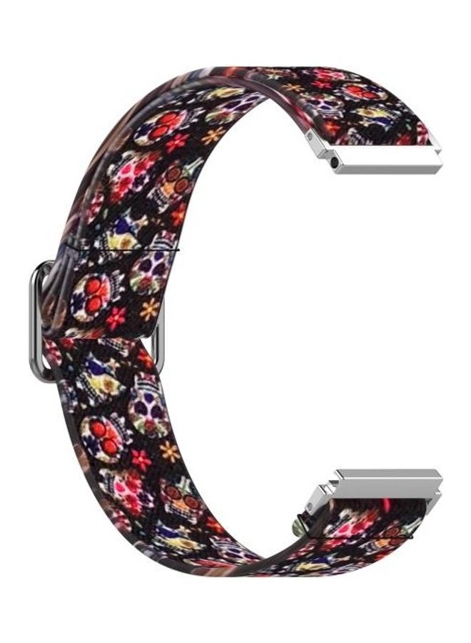 NIBEMINENT Adjustable Elastic Printing Replacement Watchband For Samsung Galaxy Watch Active2/Active 20mm Multicolour - Image 2