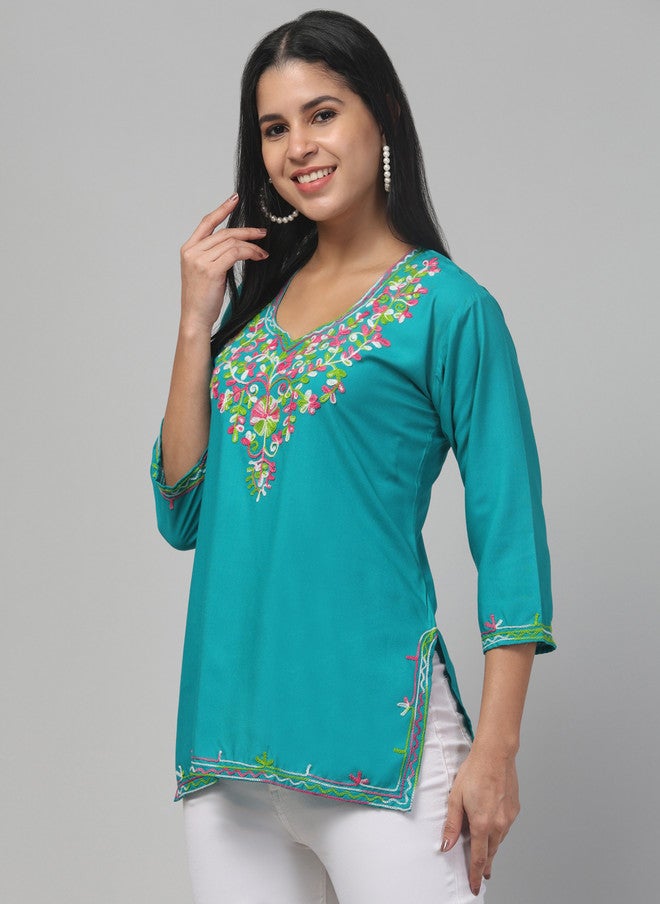Trend Level Women Floral Embroidered Kurti - Image 4