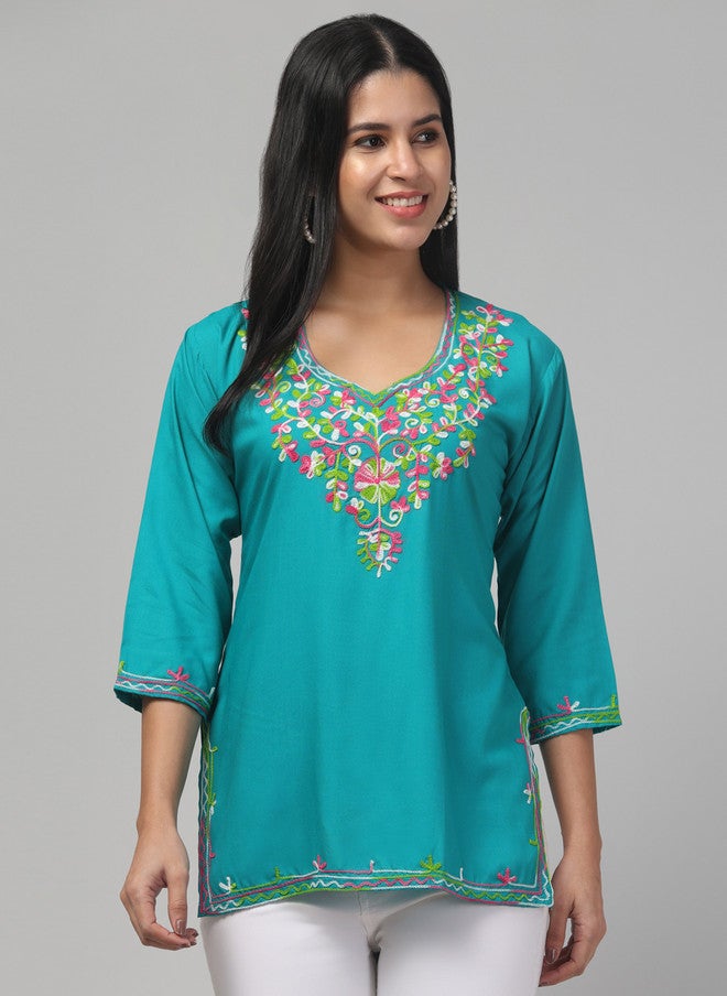 Trend Level Women Floral Embroidered Kurti - Image 3