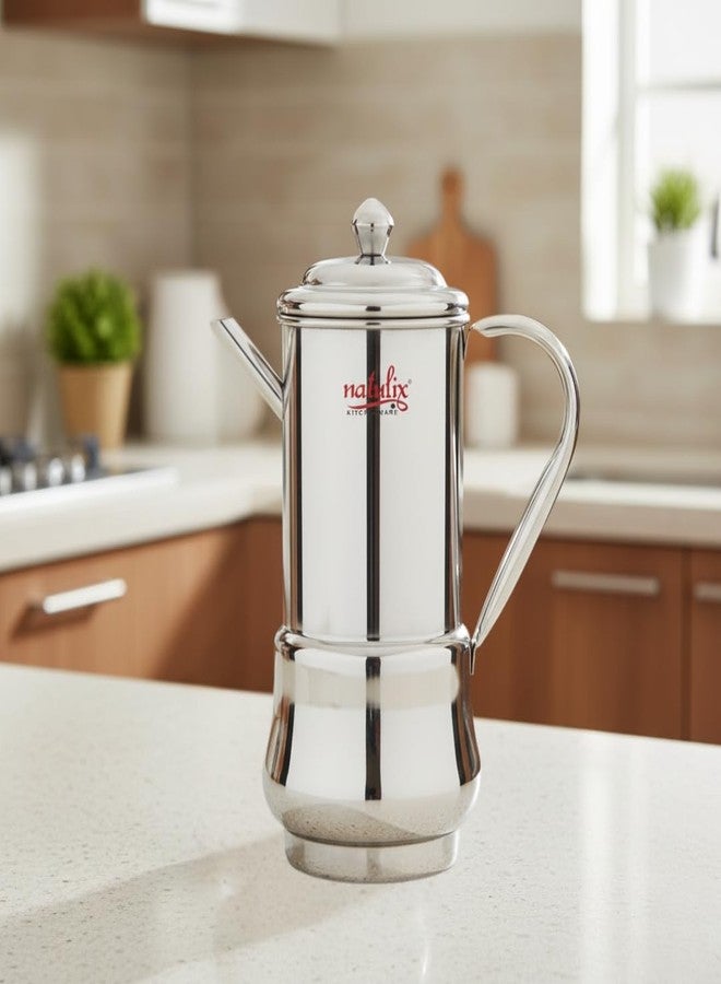 NATULIX Stainless Steel Oil Dispenser 1 Litre | Oil Pourer for Kitchen | Leak-Proof Spout | Heavy Duty Steel Oil Pot for Cooking, Mustard Oil & Ghee | Modern Oil Container (Kitchen King) - Image 5