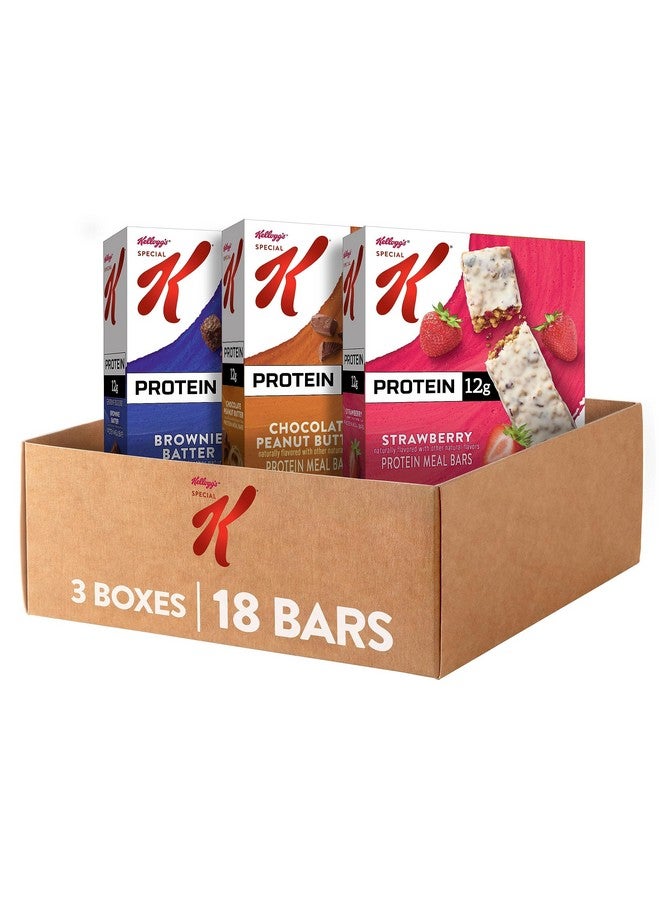 SPECIAL K Special K Protein Meal Bars Meal Replacement Bulk Protein Snacks Variety Pack (3 Boxes 18 Bars) - Image 1