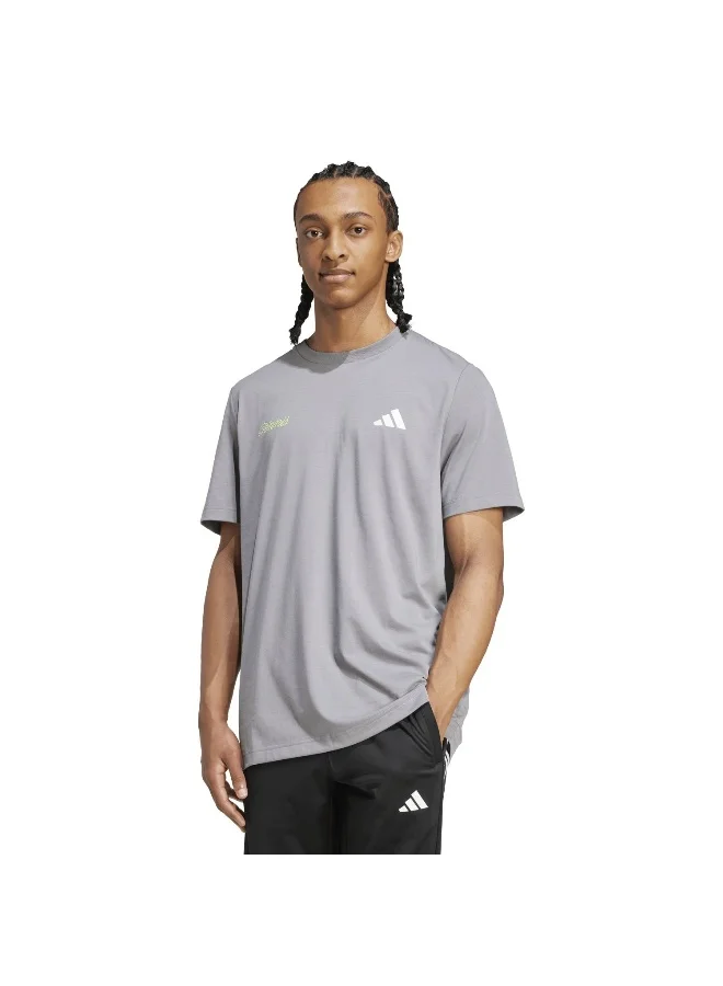 Adidas Adidas M Tns Us G T Grey Graphic Tee (Short Sleeve) T-Shirts For Men