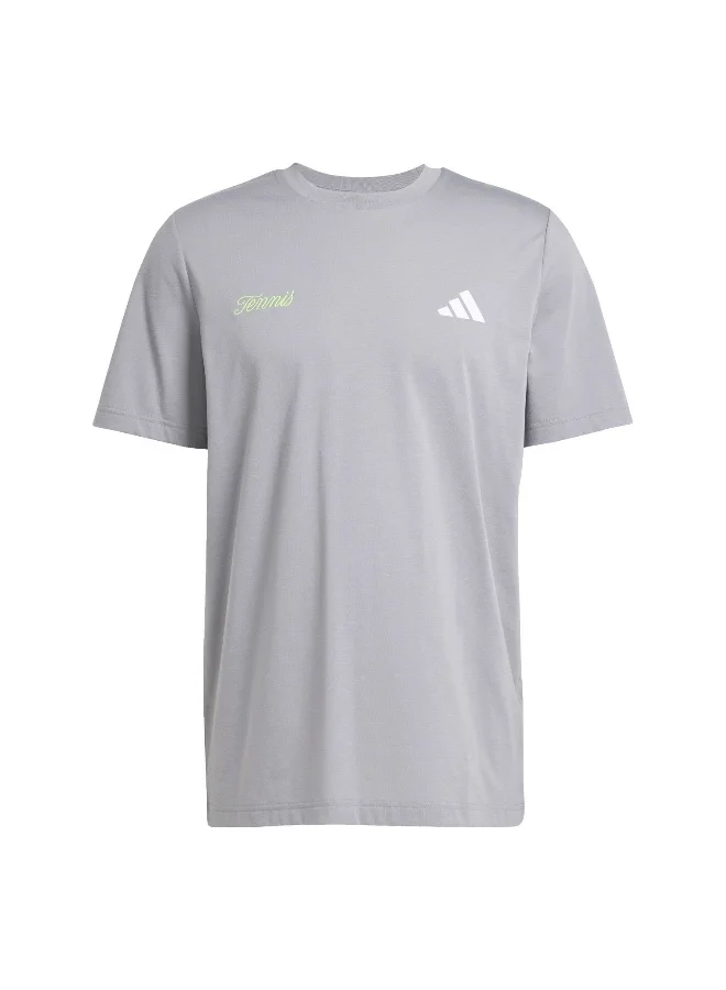 Adidas Adidas M Tns Us G T Grey Graphic Tee (Short Sleeve) T-Shirts For Men