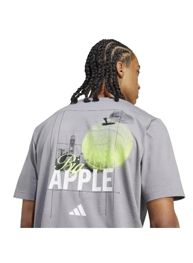 Adidas Grey Tennis Graphic T-Shirt for Men | Best Price UAE