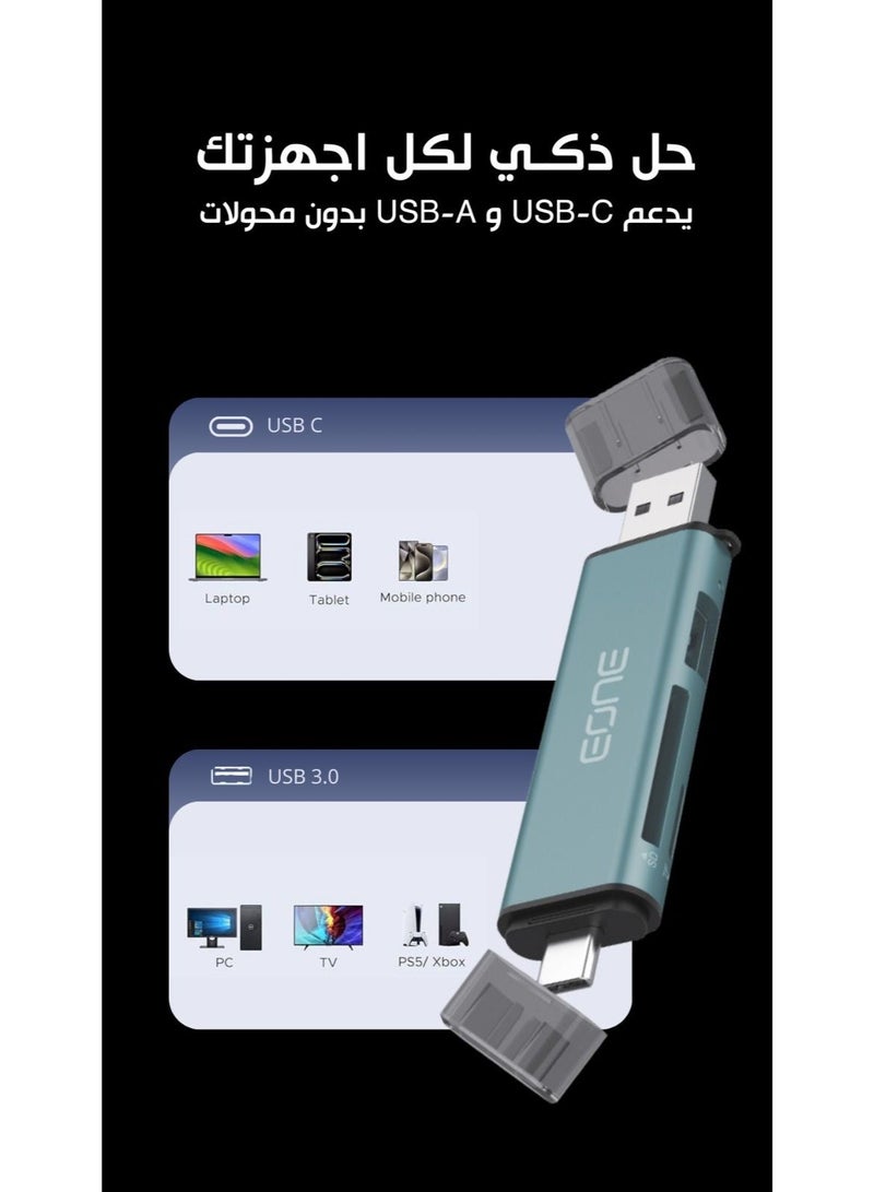 Eone The EONE USB-C & USB-A card reader with USB 3.0 hub is a highly sought-after, practical product serving a wide range of customers. - Image 3