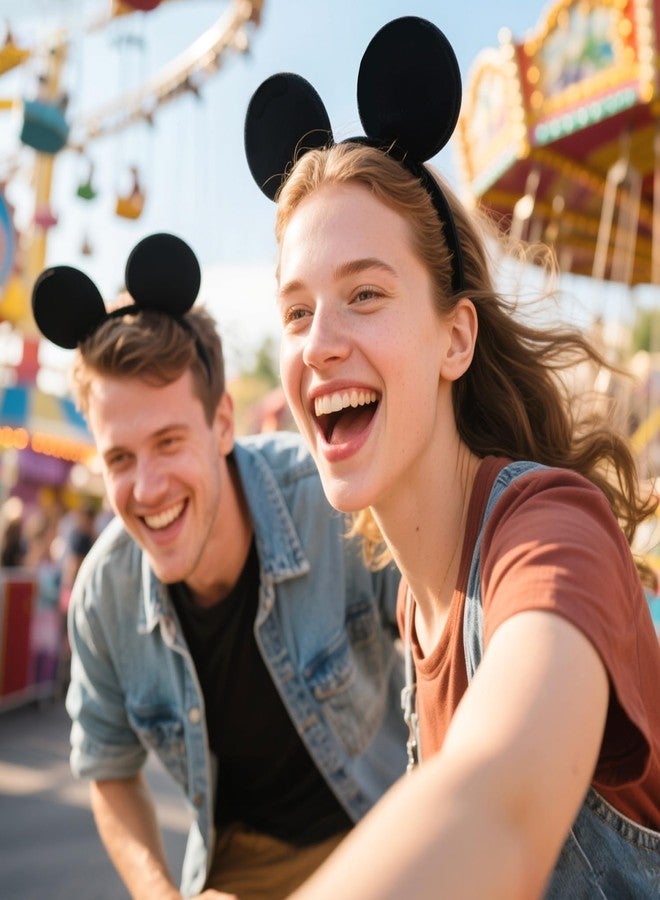 MADO 2 pack mouse ears headbands for adults women little girls boys (black, onesize) - Image 3