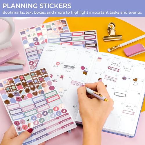 GoGirl Value Sticker Pack – 850+ Small Aesthetic Stickers for Planner, Journal & Calendar – Holidays, Seasonal Stickers, Inspirational Quotes, to-dos, Appointments, Budgeting & Text Boxes – 19 Sheets - Image 4