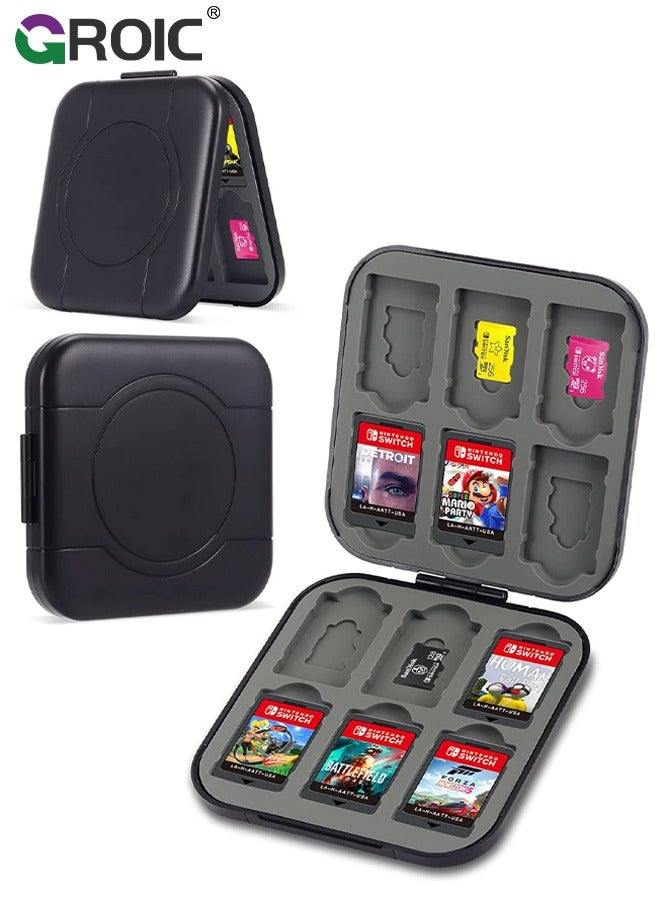 GROIC Game Card Case for Nintendo Switch, Portable Game Card Holder, Hard Shell Game Card Storage Case, Large Capacity Switch Game Card Organizer with 12 Card Slots - Image 1