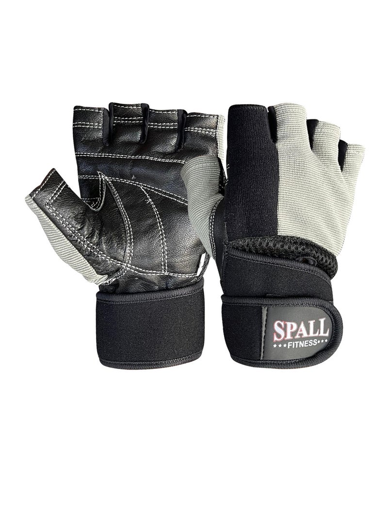 سبال رفع الأثقال قفازات جلدية حزام قصير قفازات رفع الطاقة قبضة قوية ممارسة اللياقة البدنية تعزيز قفازات المنزل الصالة الرياضية - Image 1