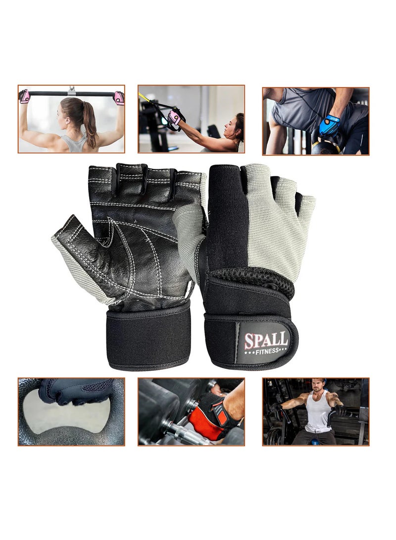 سبال رفع الأثقال قفازات جلدية حزام قصير قفازات رفع الطاقة قبضة قوية ممارسة اللياقة البدنية تعزيز قفازات المنزل الصالة الرياضية - Image 2