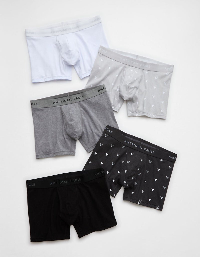 American Eagle AEO Men's 4.5" Classic Boxer Brief 5-Pack - Image 1