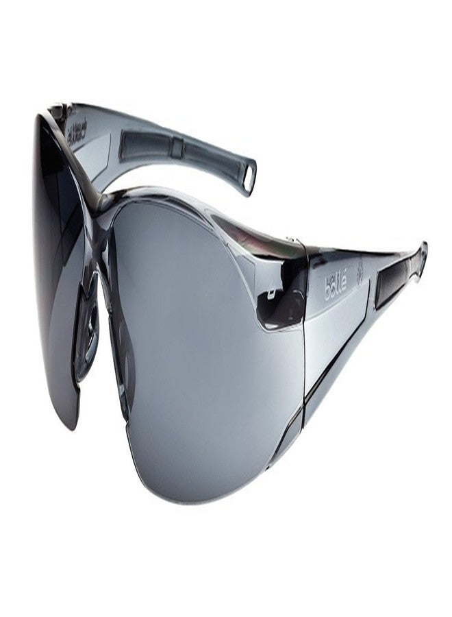 Bollé Safety 253-RH-40071 Rush Safety Eyewear with Rimless Frame and Smoke Anti-Fog/Anti-Scratch Lens